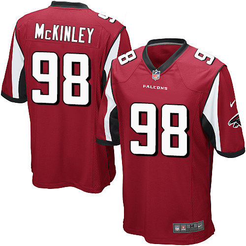 Nike Falcons #98 Takkarist McKinley Red Team Color Youth Stitched NFL Elite Jersey - Click Image to Close